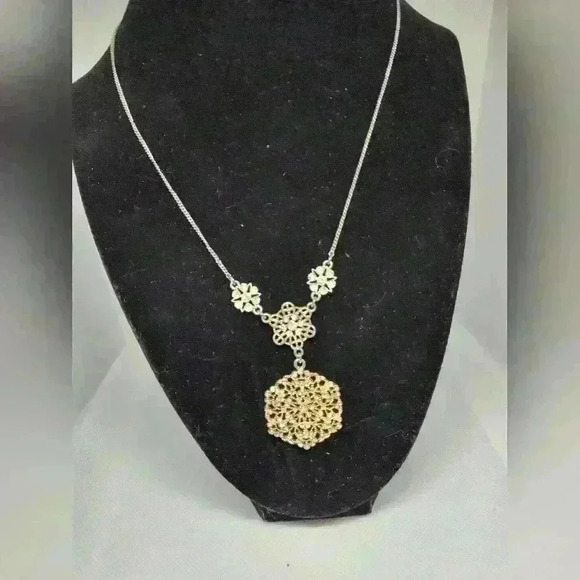 SÃO gold TONE RHINESTONE NECKLACE - Picture 1 of 2